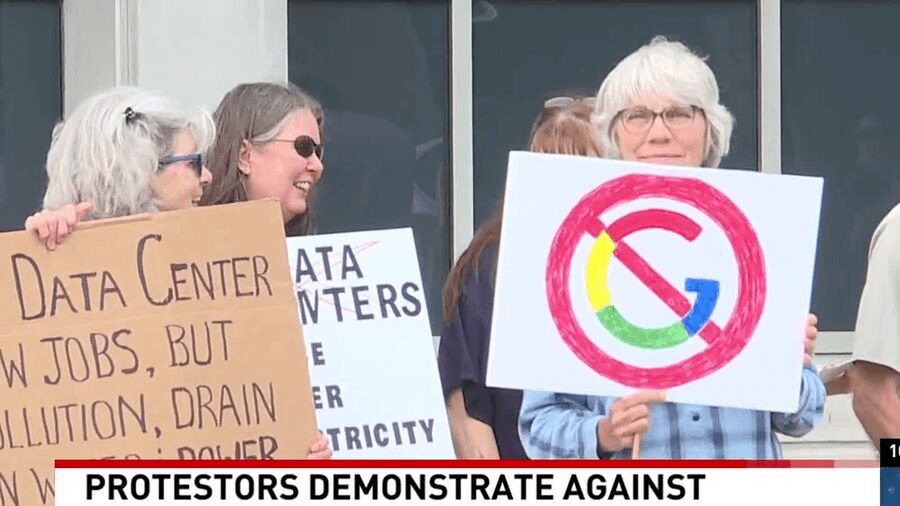 Little Rock residents rally against a Google data center over water use